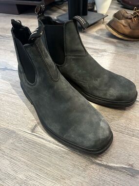 Blundstone Chisel Toe Boots #1308 Rustic Black - US 12